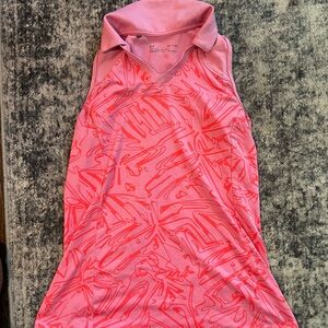 Under Armour Pink and Red Women's sleeveless polo golf